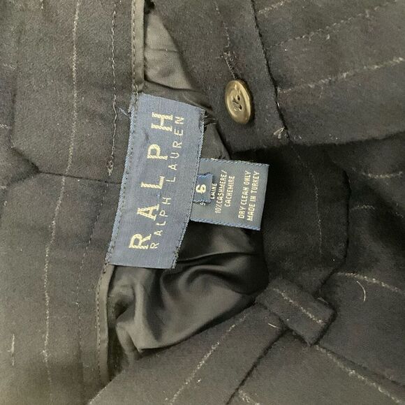 Vintage Ralph Ralph Lauren Women's 10 Cashmere Wool Blend Pants Trousers Blue - Picture 10 of 12